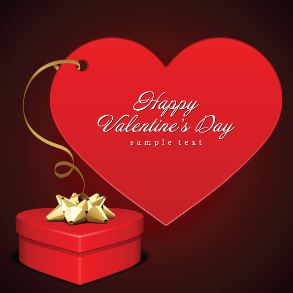 free vector Romantic valentine day love card vector